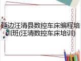 延边汪清县数控车床编程培训班(汪清数控车床培训)