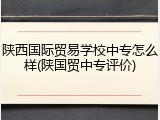 陕西国际贸易学校中专怎么样(陕国贸中专评价)