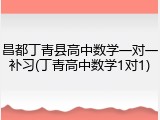 昌都丁青县高中数学一对一补习(丁青高中数学1对1)