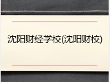 沈阳财经学校(沈阳财校)