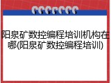 阳泉矿数控编程培训机构在哪(阳泉矿数控编程培训)