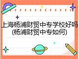 上海杨浦财贸中专学校好吗(杨浦财贸中专如何)