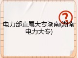 电力部直属大专湖南(湖南电力大专)