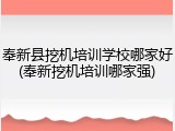奉新县挖机培训学校哪家好(奉新挖机培训哪家强)