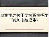 潍坊电力技工学校职校招生(潍坊电校招生)