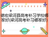 德宏梁河县高考补习学校哪家好(梁河高考补习哪家好)