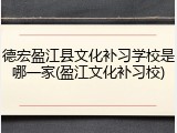 德宏盈江县文化补习学校是哪一家(盈江文化补习校)