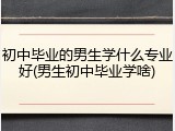 初中毕业的男生学什么专业好(男生初中毕业学啥)