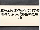 威海荣成数控编程培训学校哪家好点(荣成数控编程培训)