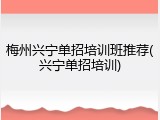 梅州兴宁单招培训班推荐(兴宁单招培训)