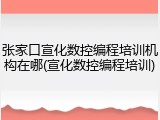 张家口宣化数控编程培训机构在哪(宣化数控编程培训)