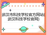 武汉市科技学校官方网站(武汉科技学校官网)