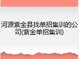 河源紫金县找单招集训的公司(紫金单招集训)