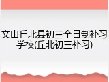 文山丘北县初三全日制补习学校(丘北初三补习)