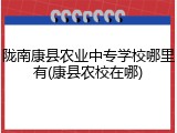 陇南康县农业中专学校哪里有(康县农校在哪)