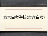 宜宾自考学校(宜宾自考)