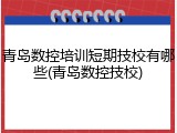 青岛数控培训短期技校有哪些(青岛数控技校)