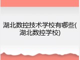 湖北数控技术学校有哪些(湖北数控学校)