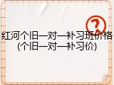红河个旧一对一补习班价格(个旧一对一补习价)