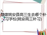 楚雄姚安县高三生去哪个补习学校(姚安高三补习)