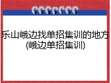 乐山峨边找单招集训的地方(峨边单招集训)