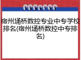 宿州埇桥数控专业中专学校排名(宿州埇桥数控中专排名)
