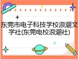 东莞市电子科技学校浪潮文学社(东莞电校浪潮社)