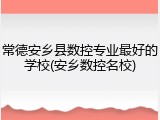 常德安乡县数控专业最好的学校(安乡数控名校)