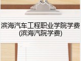 滨海汽车工程职业学院学费(滨海汽院学费)