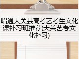 昭通大关县高考艺考生文化课补习班推荐(大关艺考文化补习)