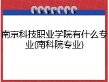 南京科技职业学院有什么专业(南科院专业)
