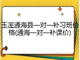 玉溪通海县一对一补习班价格(通海一对一补课价)