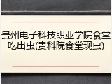 贵州电子科技职业学院食堂吃出虫(贵科院食堂现虫)