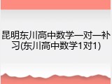昆明东川高中数学一对一补习(东川高中数学1对1)