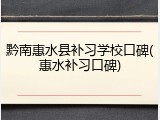 黔南惠水县补习学校口碑(惠水补习口碑)