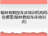 榆林有数控车床培训机构吗在哪里(榆林数控车床培训点)