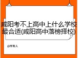 咸阳考不上高中上什么学校最合适(咸阳高中落榜择校)