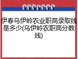 伊春乌伊岭农业职高录取线是多少(乌伊岭农职高分数线)