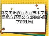 鹤岗向阳农业职业技术学院是私立还是公立(鹤岗向阳学院性质)
