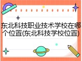 东北科技职业技术学校在哪个位置(东北科技学校位置)