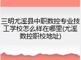 三明尤溪县中职数控专业技工学校怎么样在哪里(尤溪数控职校地址)