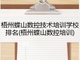 梧州蝶山数控技术培训学校排名(梧州蝶山数控培训)
