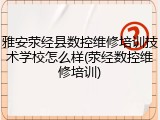 雅安荥经县数控维修培训技术学校怎么样(荥经数控维修培训)