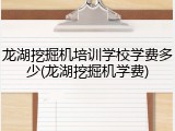 龙湖挖掘机培训学校学费多少(龙湖挖掘机学费)