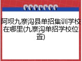 阿坝九寨沟县单招集训学校在哪里(九寨沟单招学校位置)