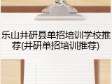 乐山井研县单招培训学校推荐(井研单招培训推荐)