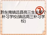 黔东南镇远县高三生去哪个补习学校(镇远高三补习学校)
