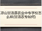 凉山甘洛县农业中专学校怎么样(甘洛农专如何)
