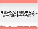 商业学校是干嘛的中专还是大专(商校中专大专区别)