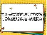 昆明呈贡数控培训学校怎么报名(昆明数控培训报名)